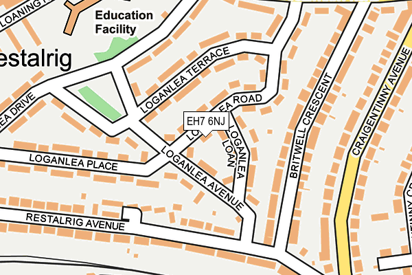 EH7 6NJ map - OS OpenMap – Local (Ordnance Survey) EH7 6NJ map - OS OpenMap – Local (Ordnance Survey)