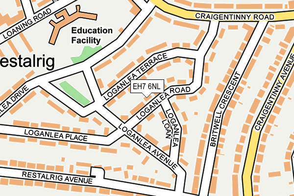 EH7 6NL map - OS OpenMap – Local (Ordnance Survey) EH7 6NL map - OS OpenMap – Local (Ordnance Survey)