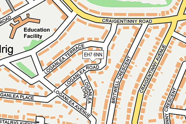 EH7 6NN map - OS OpenMap – Local (Ordnance Survey) EH7 6NN map - OS OpenMap – Local (Ordnance Survey)
