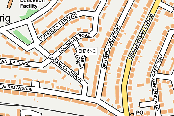 EH7 6NQ map - OS OpenMap – Local (Ordnance Survey) EH7 6NQ map - OS OpenMap – Local (Ordnance Survey)