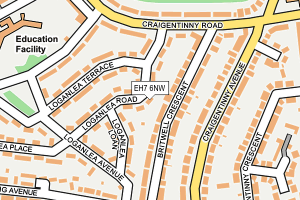 EH7 6NW map - OS OpenMap – Local (Ordnance Survey) EH7 6NW map - OS OpenMap – Local (Ordnance Survey)