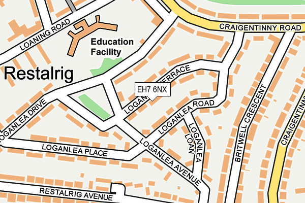 EH7 6NX map - OS OpenMap – Local (Ordnance Survey) EH7 6NX map - OS OpenMap – Local (Ordnance Survey)