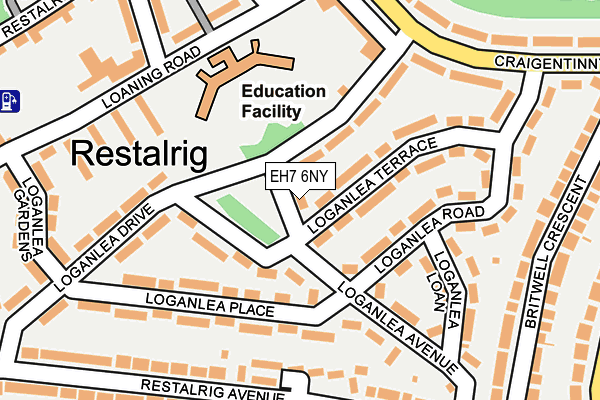 EH7 6NY map - OS OpenMap – Local (Ordnance Survey) EH7 6NY map - OS OpenMap – Local (Ordnance Survey)