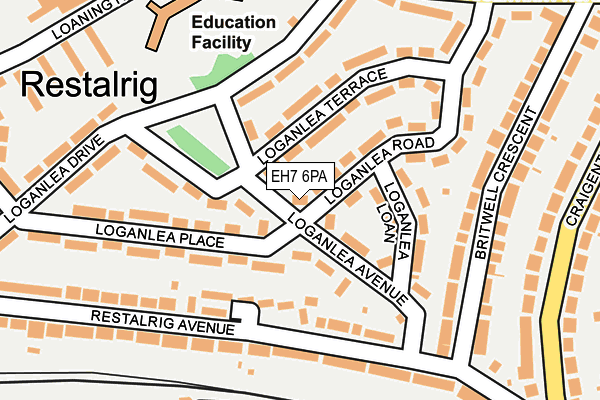 EH7 6PA map - OS OpenMap – Local (Ordnance Survey) EH7 6PA map - OS OpenMap – Local (Ordnance Survey)