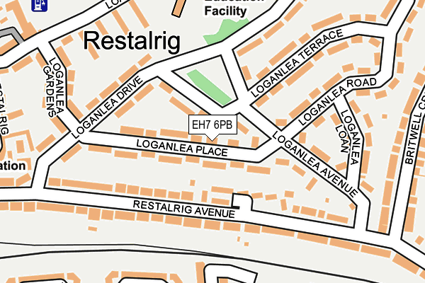 EH7 6PB map - OS OpenMap – Local (Ordnance Survey) EH7 6PB map - OS OpenMap – Local (Ordnance Survey)