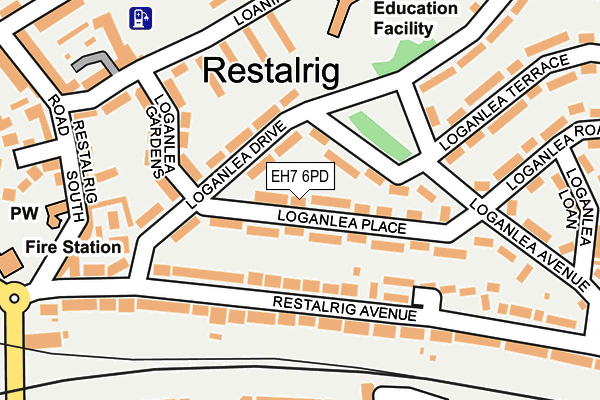 EH7 6PD map - OS OpenMap – Local (Ordnance Survey)
