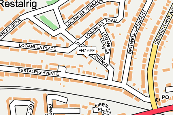 EH7 6PF map - OS OpenMap – Local (Ordnance Survey) EH7 6PF map - OS OpenMap – Local (Ordnance Survey)