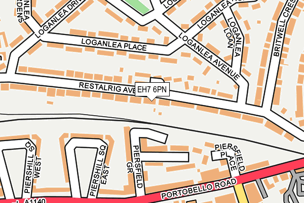 EH7 6PN map - OS OpenMap – Local (Ordnance Survey) EH7 6PN map - OS OpenMap – Local (Ordnance Survey)
