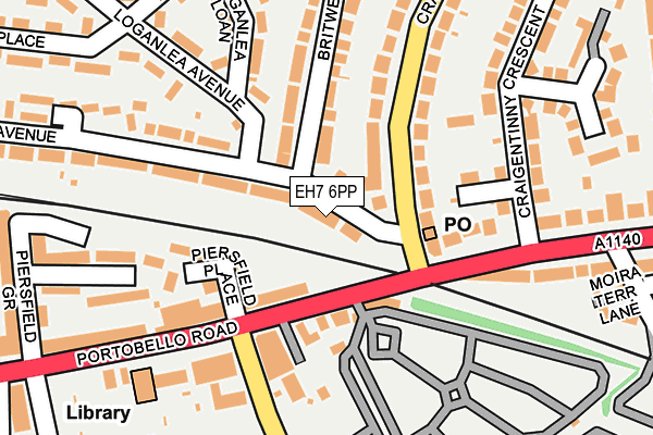 EH7 6PP map - OS OpenMap – Local (Ordnance Survey) EH7 6PP map - OS OpenMap – Local (Ordnance Survey)