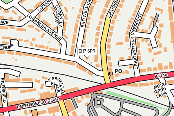 EH7 6PR map - OS OpenMap – Local (Ordnance Survey) EH7 6PR map - OS OpenMap – Local (Ordnance Survey)