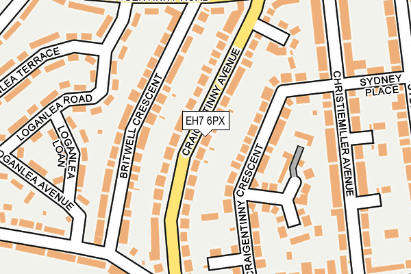 EH7 6PX map - OS OpenMap – Local (Ordnance Survey) EH7 6PX map - OS OpenMap – Local (Ordnance Survey)