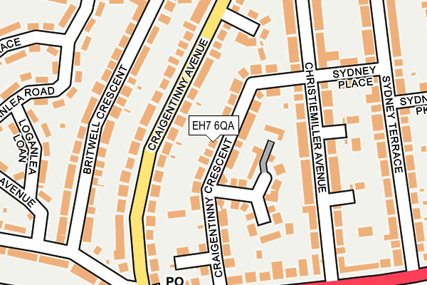 EH7 6QA map - OS OpenMap – Local (Ordnance Survey) EH7 6QA map - OS OpenMap – Local (Ordnance Survey)
