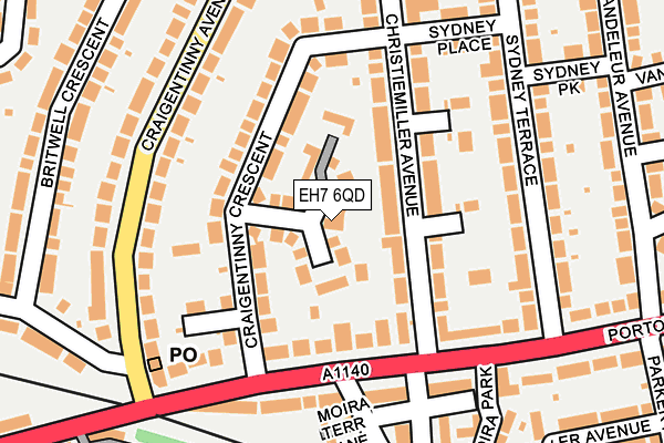 EH7 6QD map - OS OpenMap – Local (Ordnance Survey) EH7 6QD map - OS OpenMap – Local (Ordnance Survey)