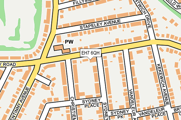 EH7 6QH map - OS OpenMap – Local (Ordnance Survey) EH7 6QH map - OS OpenMap – Local (Ordnance Survey)