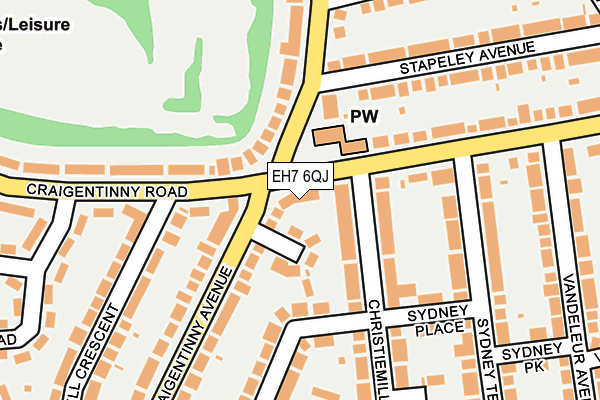 EH7 6QJ map - OS OpenMap – Local (Ordnance Survey) EH7 6QJ map - OS OpenMap – Local (Ordnance Survey)