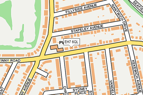 EH7 6QL map - OS OpenMap – Local (Ordnance Survey) EH7 6QL map - OS OpenMap – Local (Ordnance Survey)