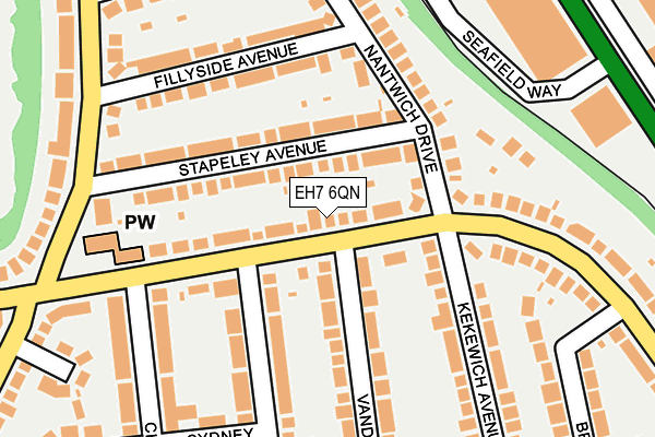 EH7 6QN map - OS OpenMap – Local (Ordnance Survey) EH7 6QN map - OS OpenMap – Local (Ordnance Survey)
