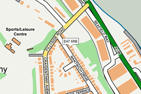 EH7 6RB map - OS OpenMap – Local (Ordnance Survey) EH7 6RB map - OS OpenMap – Local (Ordnance Survey)