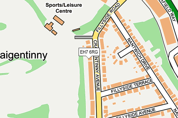 EH7 6RG map - OS OpenMap – Local (Ordnance Survey) EH7 6RG map - OS OpenMap – Local (Ordnance Survey)