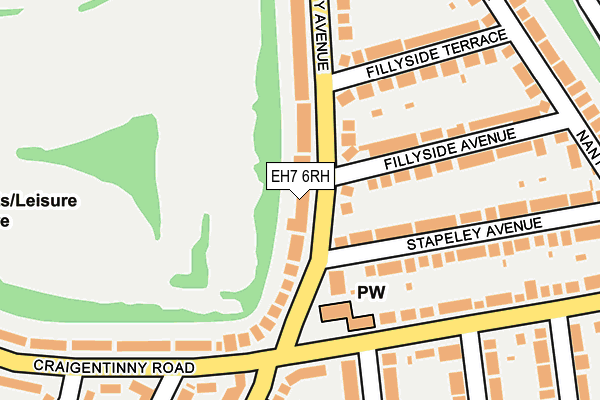 EH7 6RH map - OS OpenMap – Local (Ordnance Survey) EH7 6RH map - OS OpenMap – Local (Ordnance Survey)