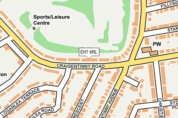 EH7 6RL map - OS OpenMap – Local (Ordnance Survey) EH7 6RL map - OS OpenMap – Local (Ordnance Survey)
