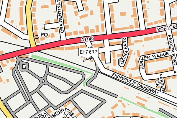 EH7 6RP map - OS OpenMap – Local (Ordnance Survey) EH7 6RP map - OS OpenMap – Local (Ordnance Survey)