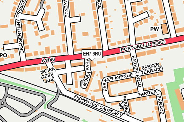 EH7 6RU map - OS OpenMap – Local (Ordnance Survey) EH7 6RU map - OS OpenMap – Local (Ordnance Survey)