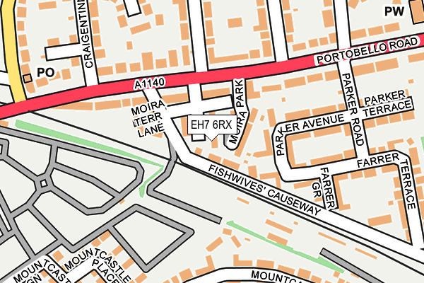 EH7 6RX map - OS OpenMap – Local (Ordnance Survey) EH7 6RX map - OS OpenMap – Local (Ordnance Survey)