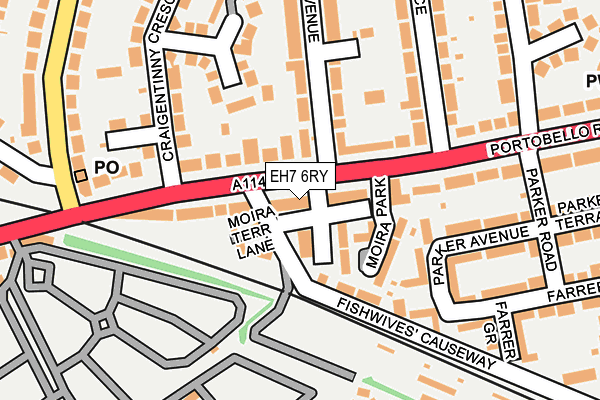 EH7 6RY map - OS OpenMap – Local (Ordnance Survey) EH7 6RY map - OS OpenMap – Local (Ordnance Survey)