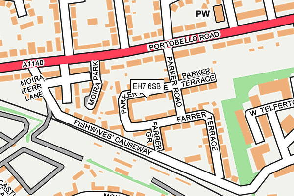 EH7 6SB map - OS OpenMap – Local (Ordnance Survey) EH7 6SB map - OS OpenMap – Local (Ordnance Survey)
