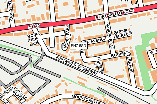 EH7 6SD map - OS OpenMap – Local (Ordnance Survey) EH7 6SD map - OS OpenMap – Local (Ordnance Survey)