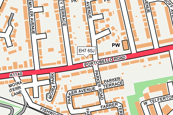 EH7 6SJ map - OS OpenMap – Local (Ordnance Survey) EH7 6SJ map - OS OpenMap – Local (Ordnance Survey)