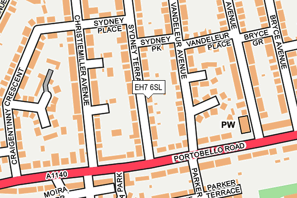 EH7 6SL map - OS OpenMap – Local (Ordnance Survey) EH7 6SL map - OS OpenMap – Local (Ordnance Survey)