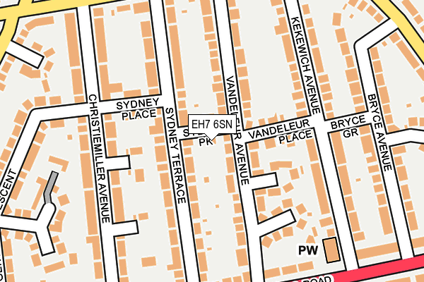 EH7 6SN map - OS OpenMap – Local (Ordnance Survey) EH7 6SN map - OS OpenMap – Local (Ordnance Survey)