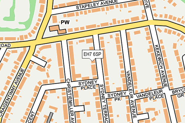 EH7 6SP map - OS OpenMap – Local (Ordnance Survey) EH7 6SP map - OS OpenMap – Local (Ordnance Survey)