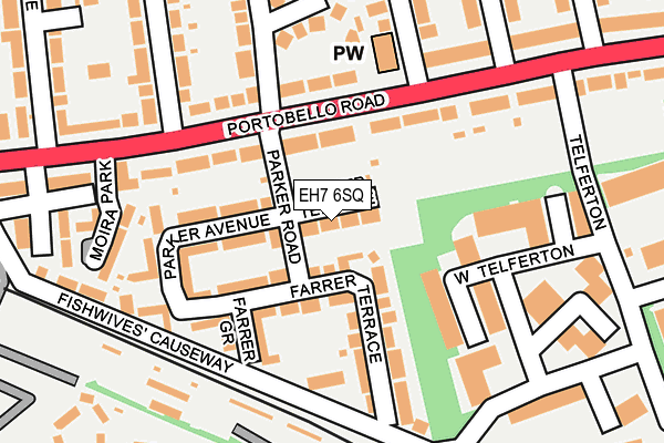EH7 6SQ map - OS OpenMap – Local (Ordnance Survey) EH7 6SQ map - OS OpenMap – Local (Ordnance Survey)