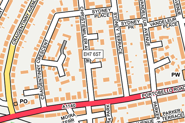 EH7 6ST map - OS OpenMap – Local (Ordnance Survey) EH7 6ST map - OS OpenMap – Local (Ordnance Survey)
