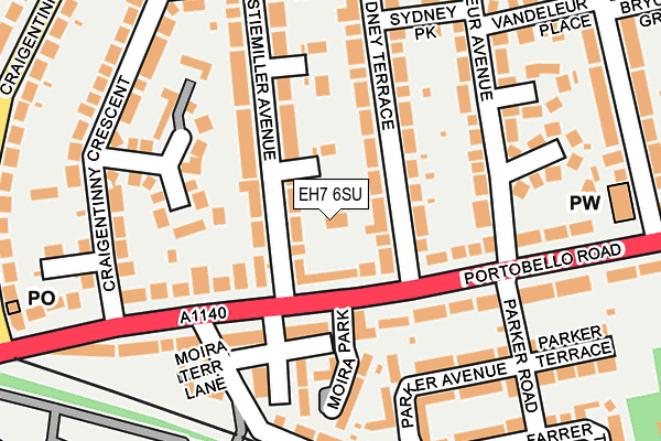EH7 6SU map - OS OpenMap – Local (Ordnance Survey) EH7 6SU map - OS OpenMap – Local (Ordnance Survey)