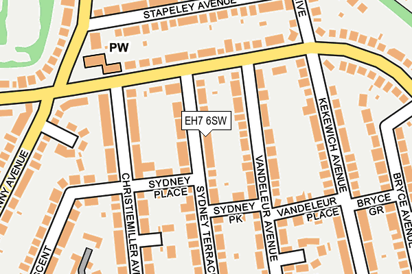 EH7 6SW map - OS OpenMap – Local (Ordnance Survey) EH7 6SW map - OS OpenMap – Local (Ordnance Survey)