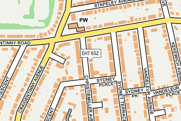 EH7 6SZ map - OS OpenMap – Local (Ordnance Survey) EH7 6SZ map - OS OpenMap – Local (Ordnance Survey)