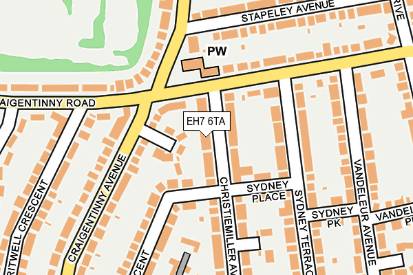 EH7 6TA map - OS OpenMap – Local (Ordnance Survey) EH7 6TA map - OS OpenMap – Local (Ordnance Survey)