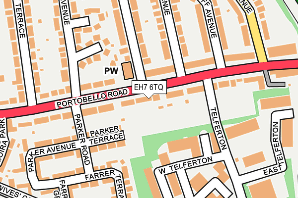 EH7 6TQ map - OS OpenMap – Local (Ordnance Survey) EH7 6TQ map - OS OpenMap – Local (Ordnance Survey)