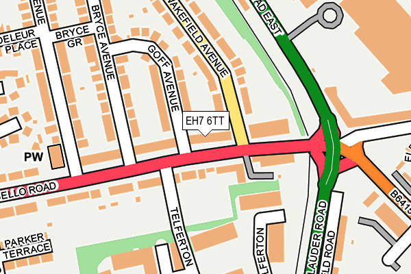 EH7 6TT map - OS OpenMap – Local (Ordnance Survey) EH7 6TT map - OS OpenMap – Local (Ordnance Survey)