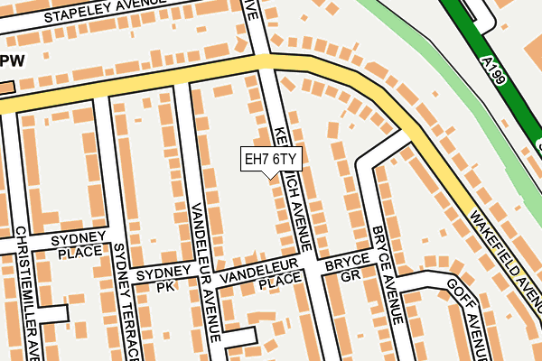 EH7 6TY map - OS OpenMap – Local (Ordnance Survey) EH7 6TY map - OS OpenMap – Local (Ordnance Survey)