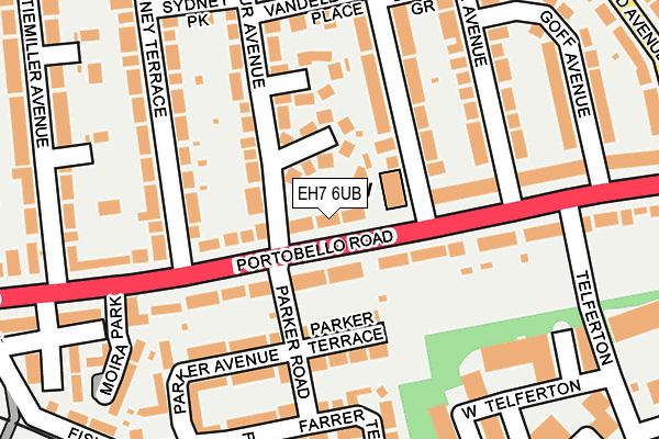 EH7 6UB map - OS OpenMap – Local (Ordnance Survey) EH7 6UB map - OS OpenMap – Local (Ordnance Survey)