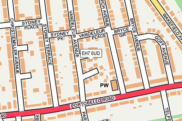 EH7 6UD map - OS OpenMap – Local (Ordnance Survey) EH7 6UD map - OS OpenMap – Local (Ordnance Survey)