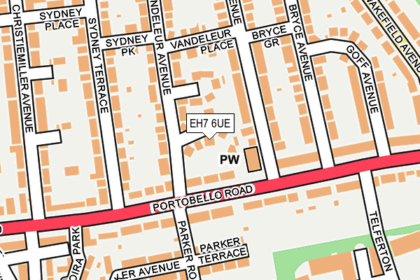 EH7 6UE map - OS OpenMap – Local (Ordnance Survey) EH7 6UE map - OS OpenMap – Local (Ordnance Survey)