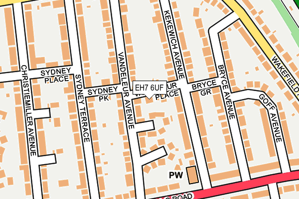 EH7 6UF map - OS OpenMap – Local (Ordnance Survey) EH7 6UF map - OS OpenMap – Local (Ordnance Survey)