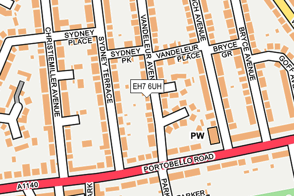 EH7 6UH map - OS OpenMap – Local (Ordnance Survey) EH7 6UH map - OS OpenMap – Local (Ordnance Survey)