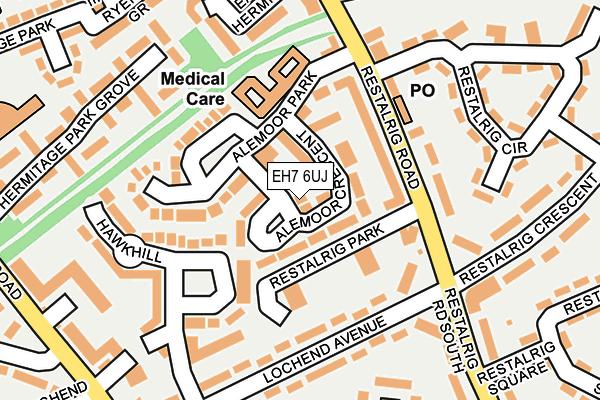 EH7 6UJ map - OS OpenMap – Local (Ordnance Survey) EH7 6UJ map - OS OpenMap – Local (Ordnance Survey)